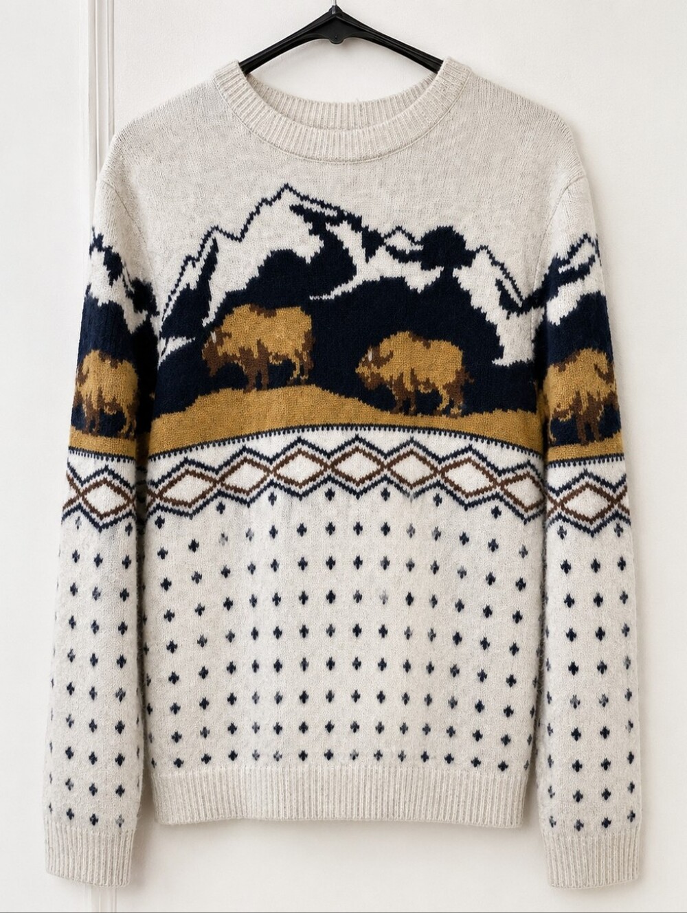 Men's Mountain & Buffalo Knit Sweater